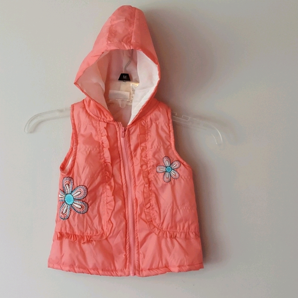 Young Hearts Toddler Vest with Hood, Size 3T